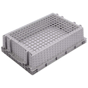 Евролоток 600x400x152 с перфорацией в виде плетеной корзины